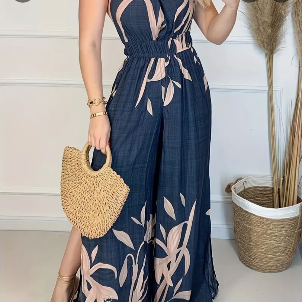 Navy blue romper